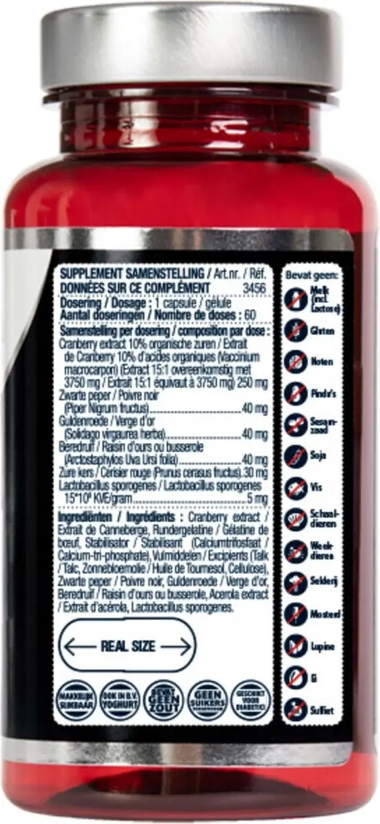 Lucovitaal Cranberry X-tra 180 Capsules - 3x60