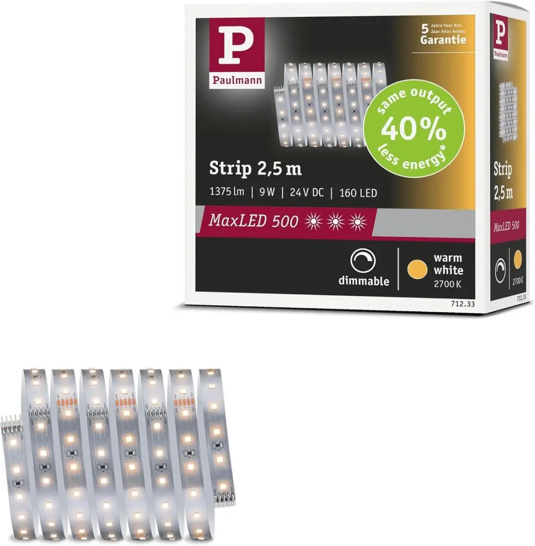 Paulmann 71233 MaxLED LED-strip Warmwit 2,5m