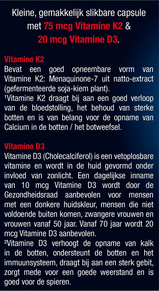 Lucovitaal Vitamine K2 + D3 60 Capsules
