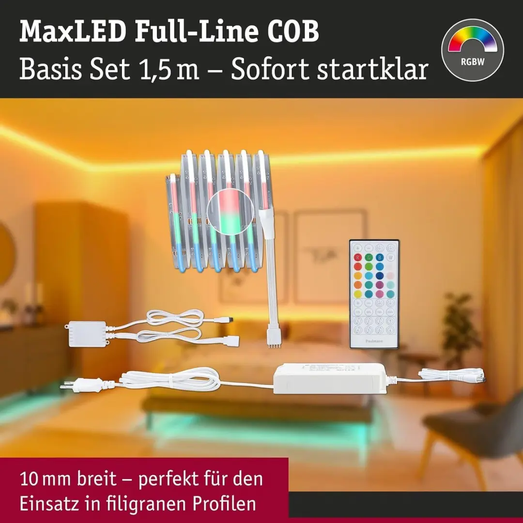 Paulmann MaxLED 71200 LED-strip COB-basisset 1,5m - 17W RGBW - afbeelding 5 van 6