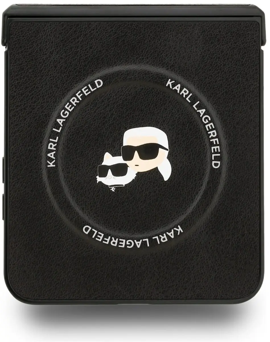 Karl Lagerfeld Karl&Choupette Pins MagSafe Hoesje - Samsung Galaxy Z Flip7 - Zwart