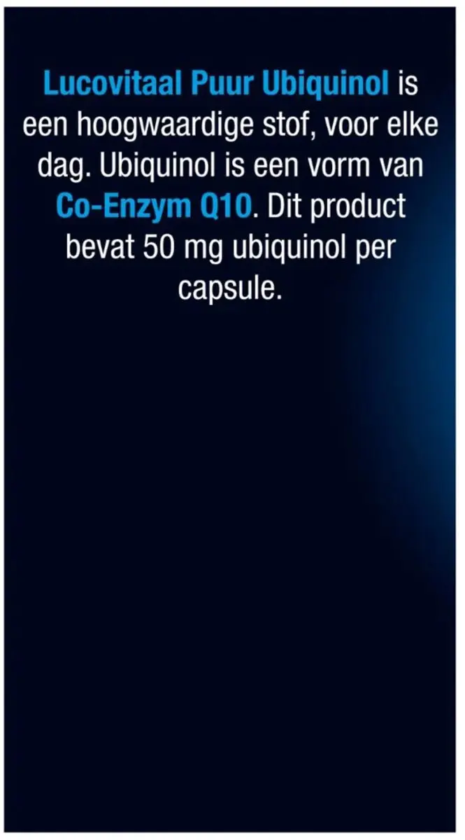 Lucovitaal Ubiquinol Puur 50mg - 30 Capsules