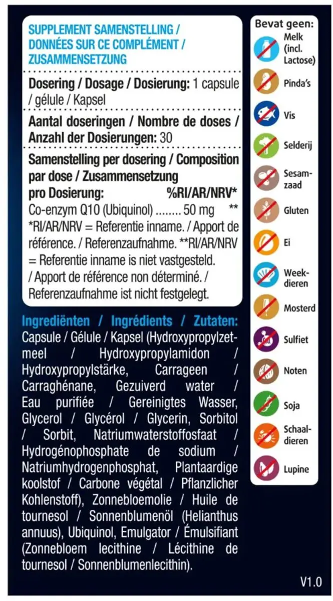 Lucovitaal Ubiquinol Puur 50mg - 30 Capsules