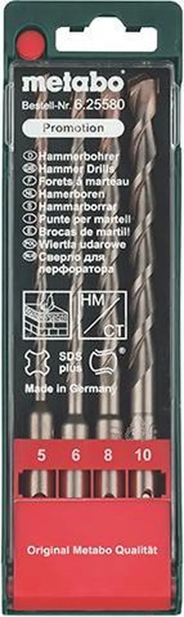 Metabo SDS-Plus Betonborenset 4-delig Ø5-10mm