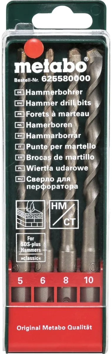Metabo SDS-Plus Betonborenset 4-delig Ø5-10mm