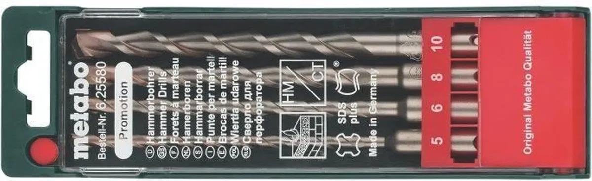Metabo SDS-Plus Betonborenset 4-delig Ø5-10mm