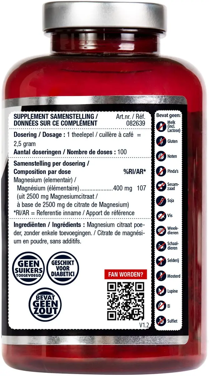 Lucovitaal Magnesium 400mg Citraat Poeder 250g