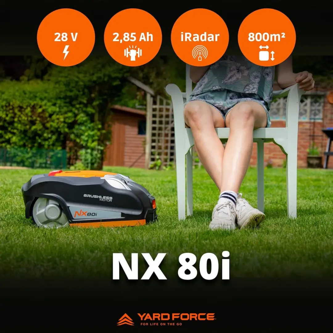 Yard Force NX 80i Robotgrasmaaier 800m² - Wifi & Regensensor