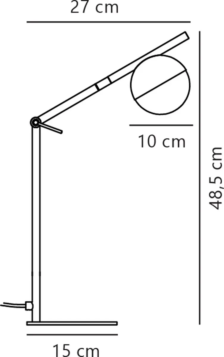 Nordlux Contina Tafellamp - G9 - Ø10cm - Opaalglas - Zwart