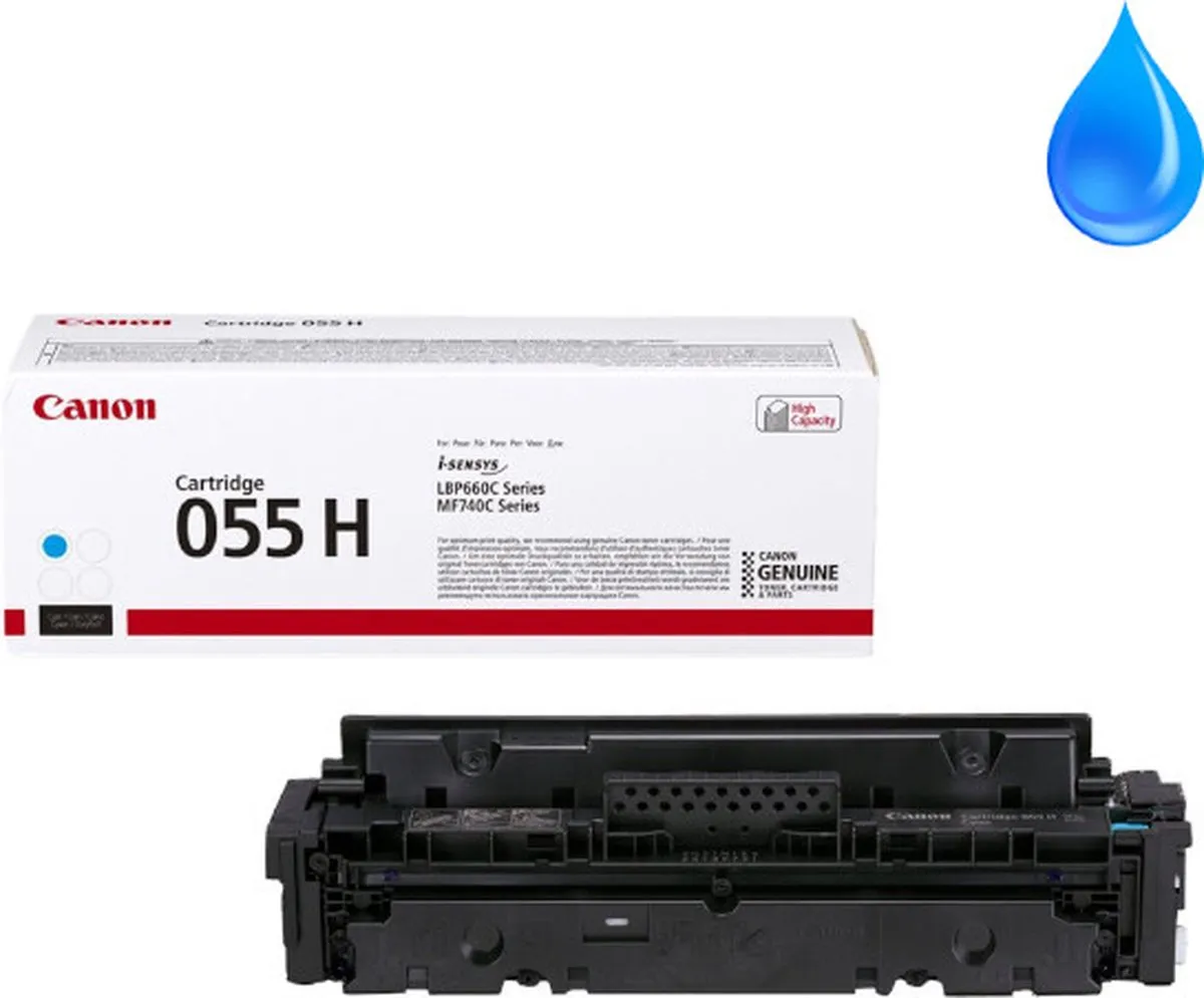 Canon 055H Cyan Toner - 5900 Pagina's