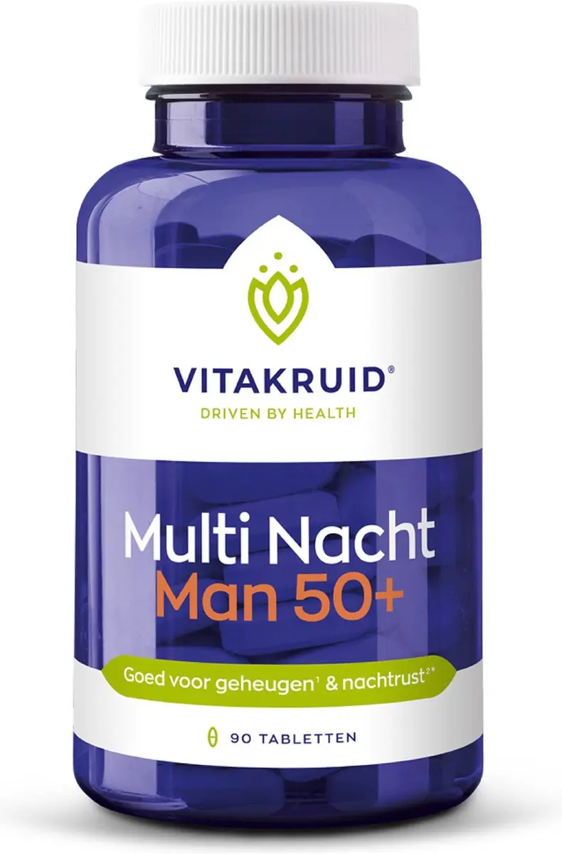 Vitakruid Multi Nacht Man 50+ 90 Tabletten