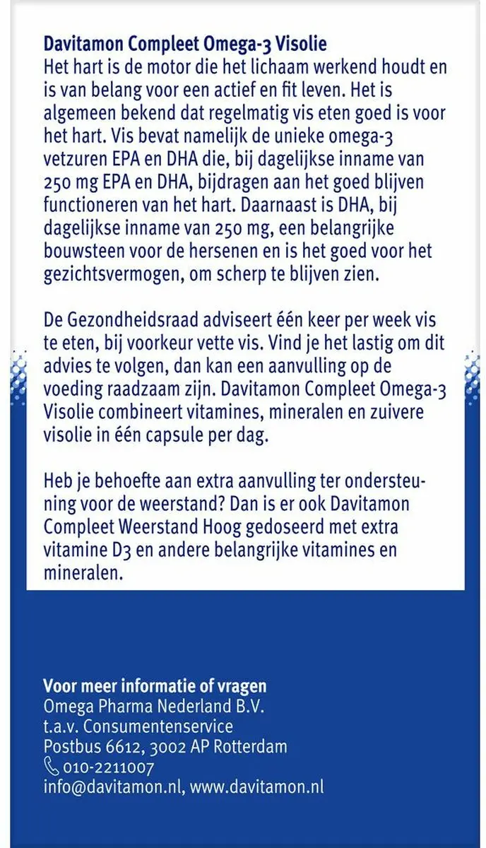Davitamon Compleet Omega-3 Visolie 140g