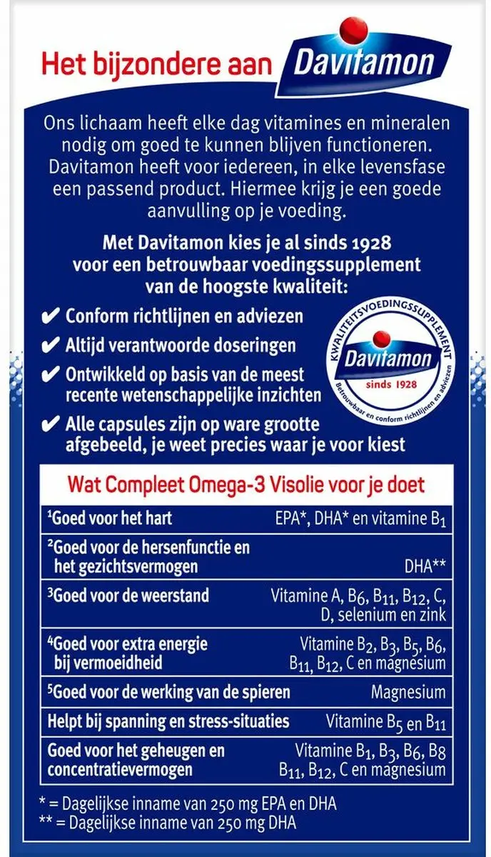 Davitamon Compleet Omega-3 Visolie 140g