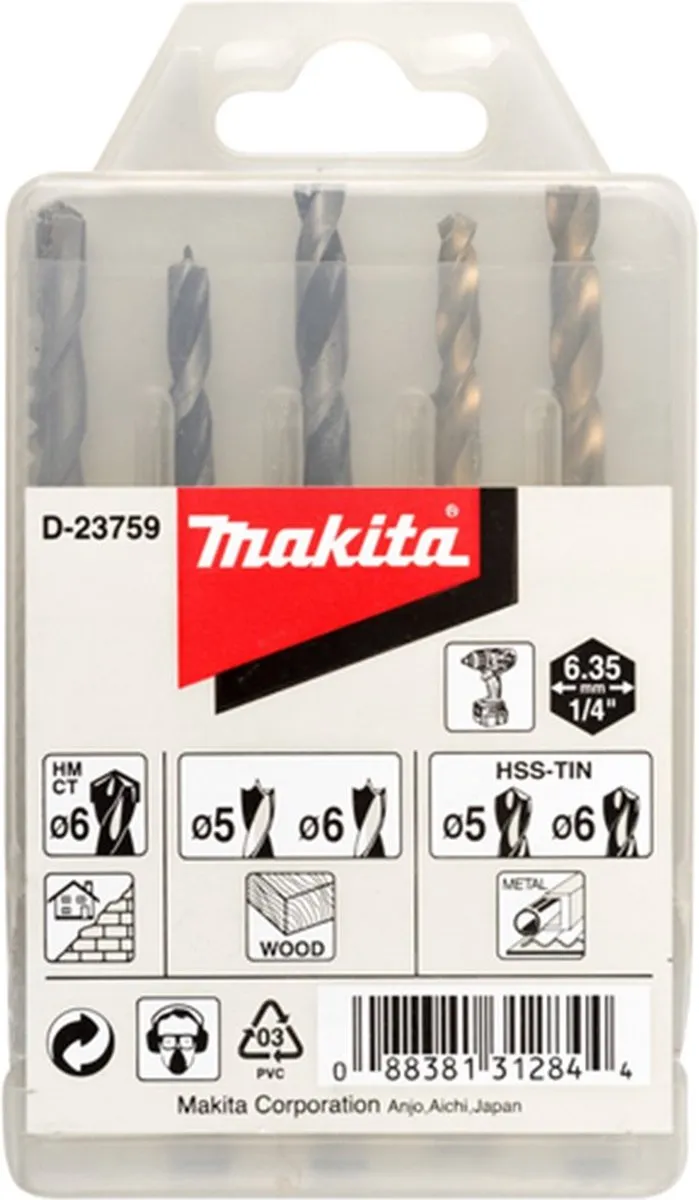 Makita D-20769 Borenset 1/4" Vorm E