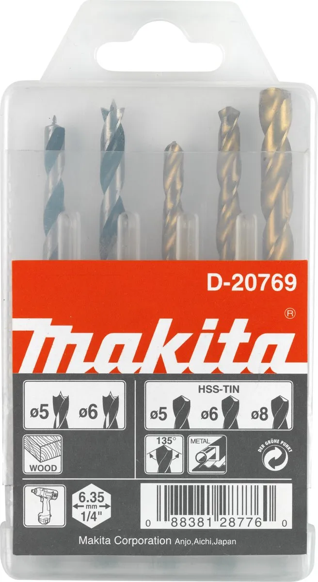 Makita D-20769 Borenset 1/4" Vorm E