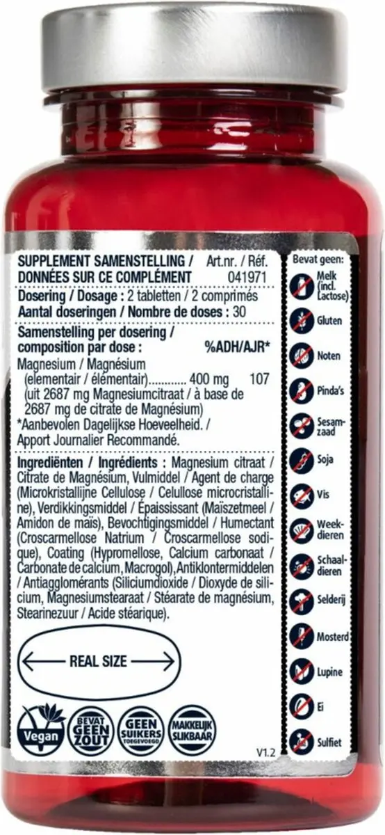 Lucovitaal Magnesium Citraat 400mg - 180 Tabletten