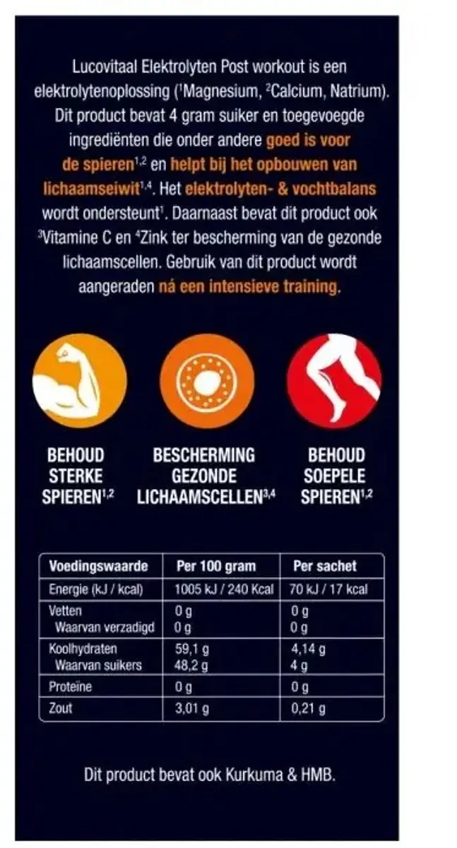 Lucovitaal Elektrolyten Post Workout - 7 Sachets