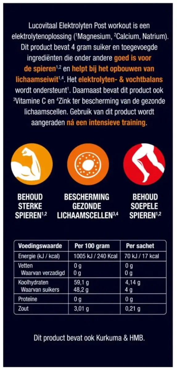 Lucovitaal Elektrolyten Post Workout - 7 Sachets