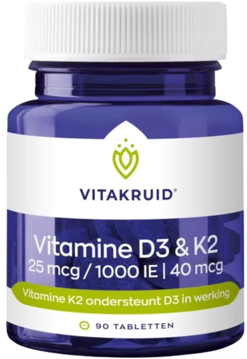 Vitakruid Vitamine D3 & K2 25mcg/40mcg