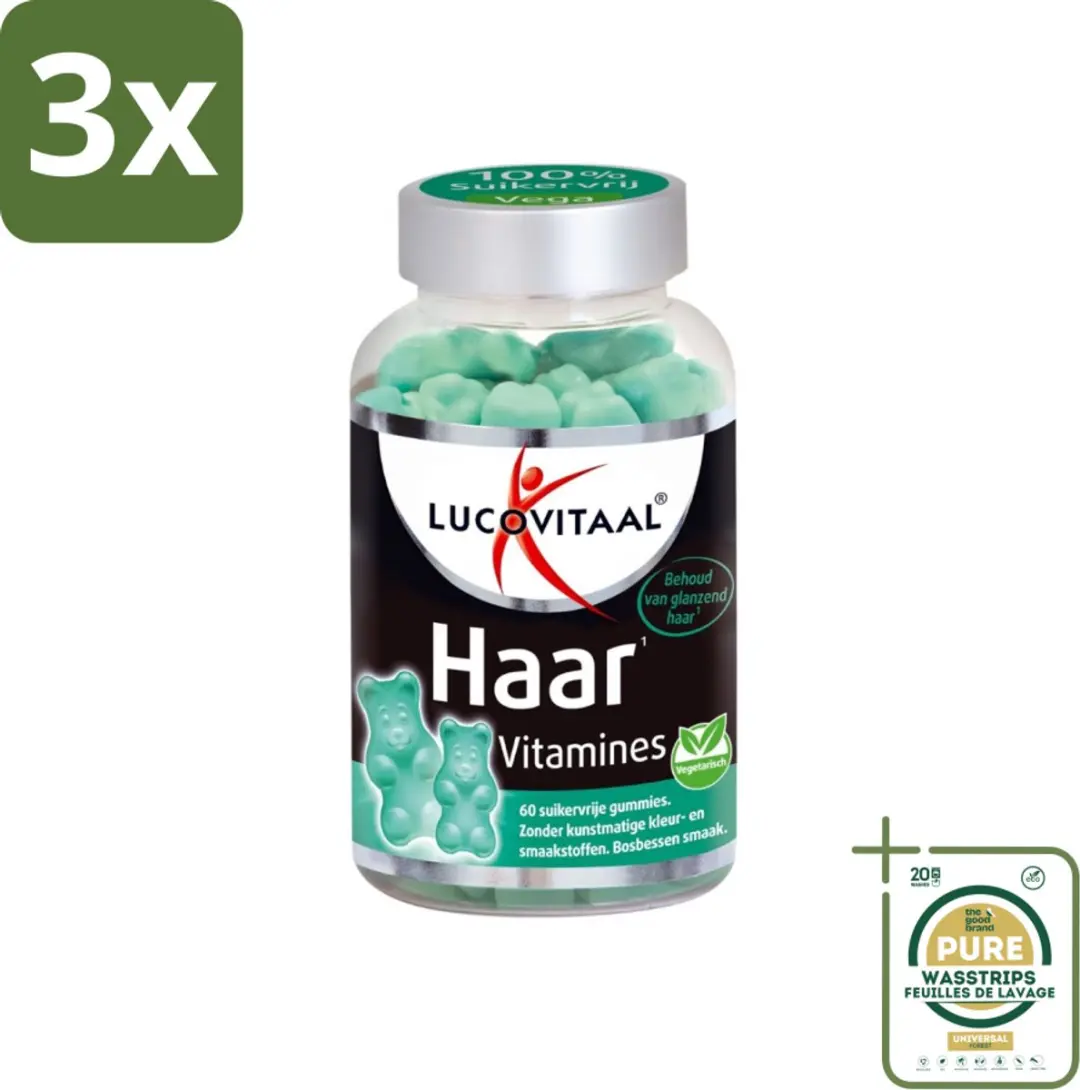 Lucovitaal Haar Vitamines Bosbessen 180 Gummies