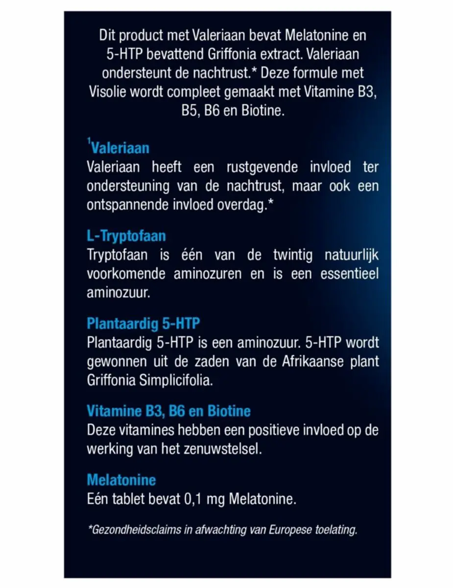 Lucovitaal Melatonine 5-HTP L-Tryptofaan - 3x30 Tabletten