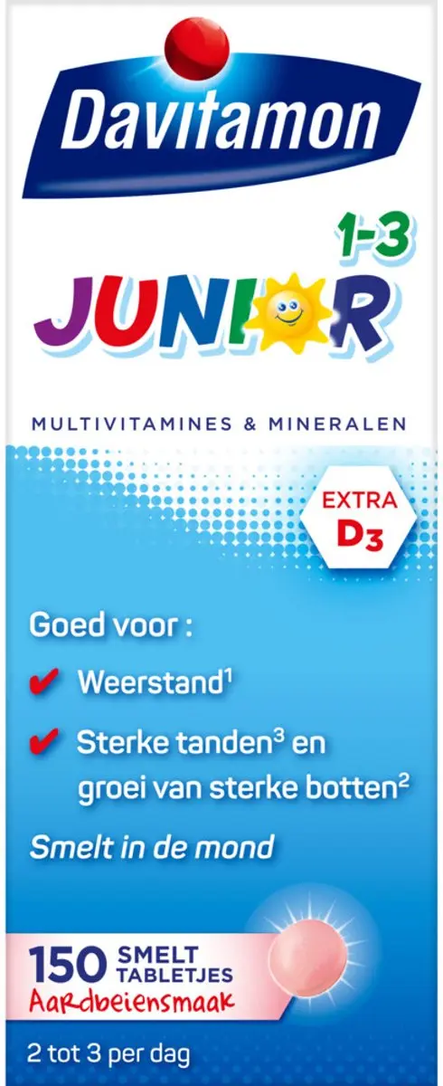 Davitamon Junior 1+ Multivitamines - 600g - 4x150 tabletten