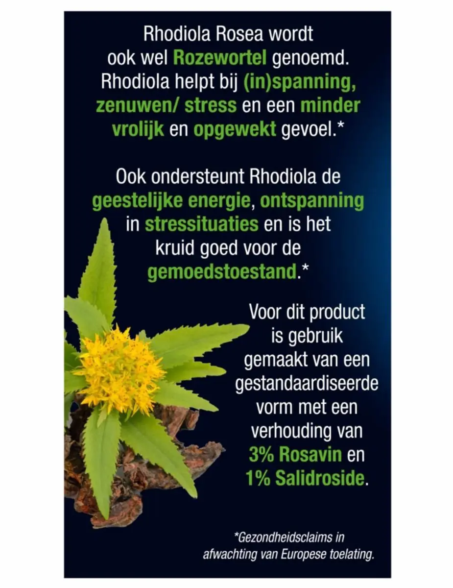 Lucovitaal Rhodiola Rosea Tabletten 60 Stuks - 60mg