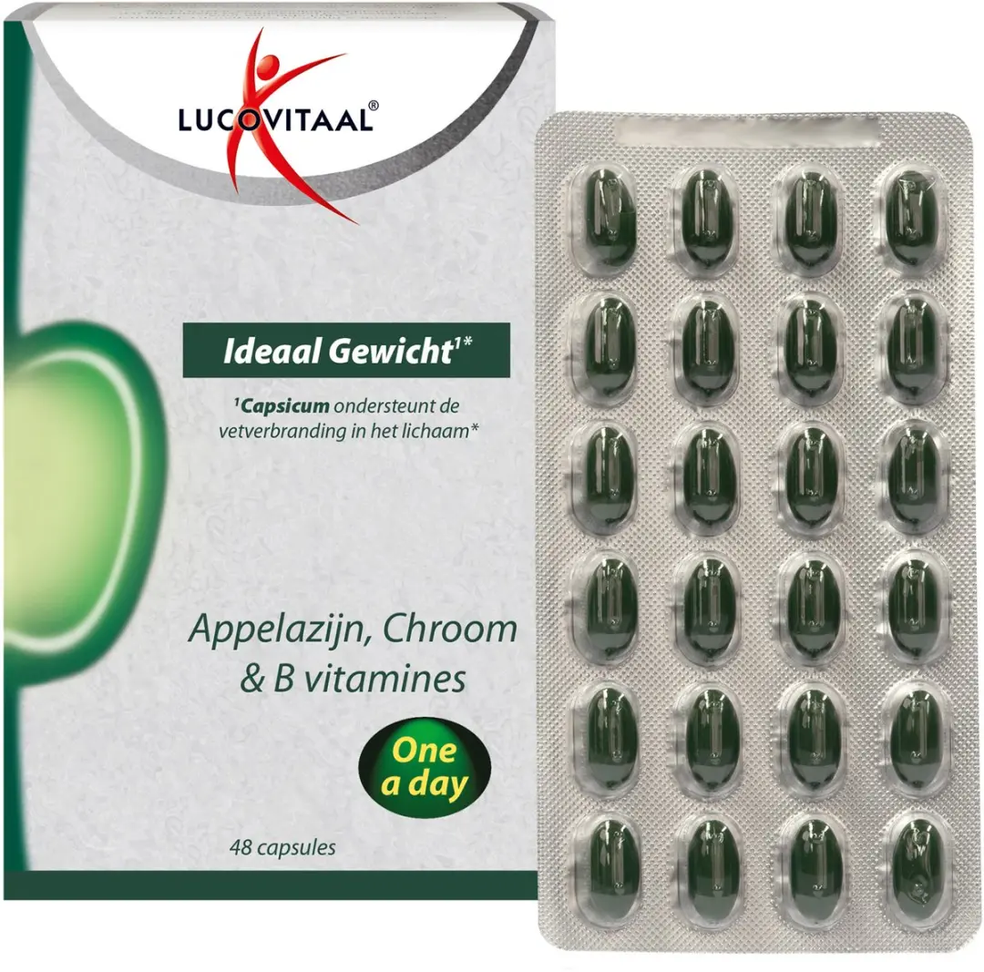 Lucovitaal Appelazijn Chroom & B Vitamines Ideaal Gewicht 48 Capsules