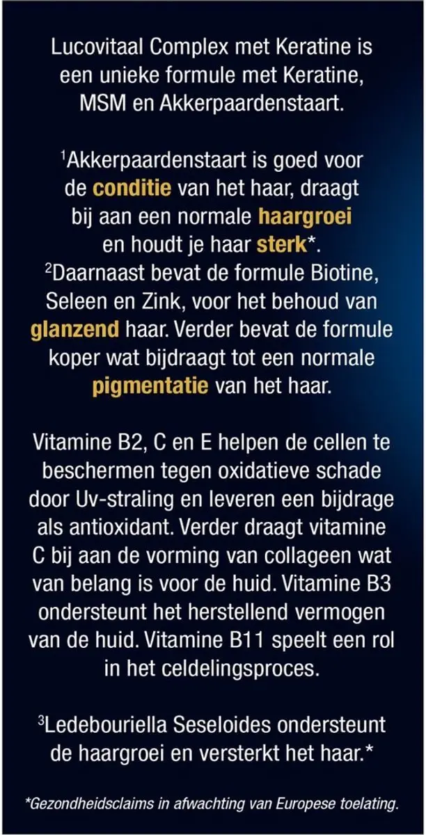 Lucovitaal Complex met Keratine 60 Capsules