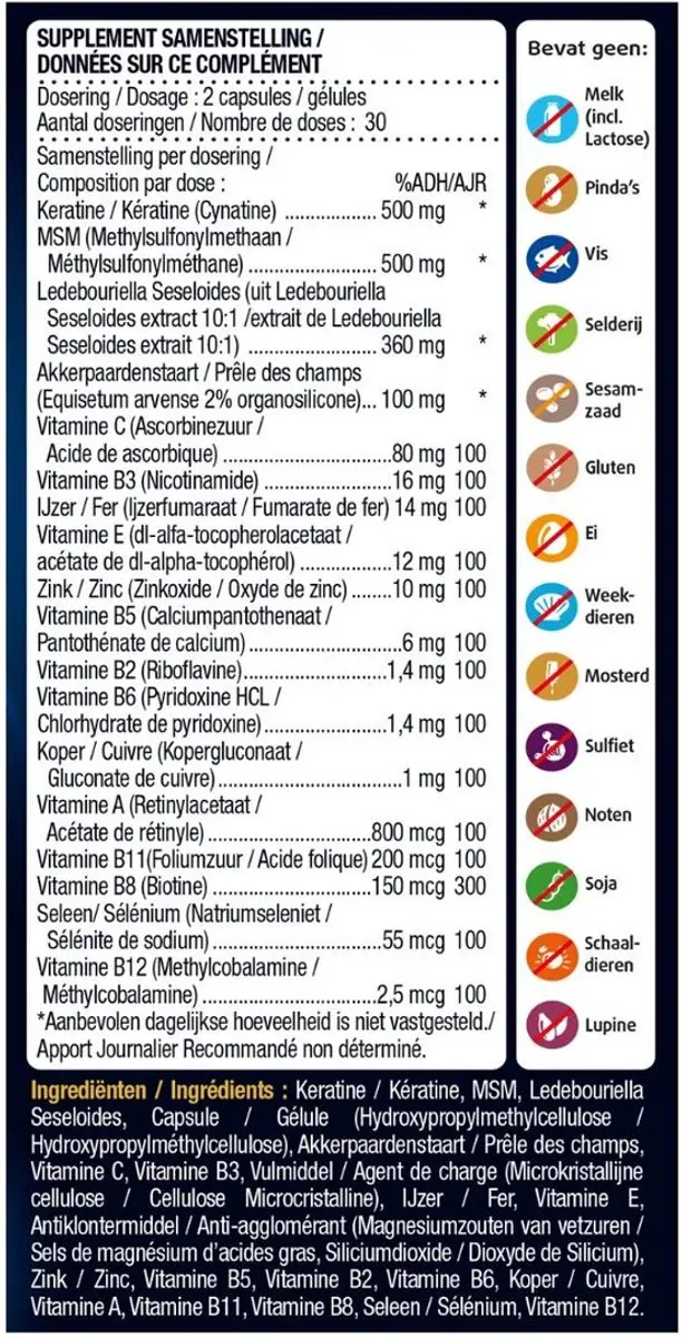 Lucovitaal Complex met Keratine 60 Capsules