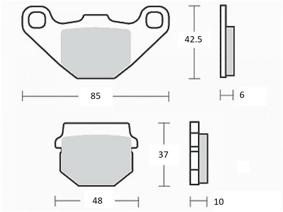 Honda 80 MB Plaquette de frein - Paar - Zwart