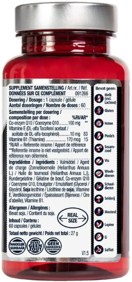 Lucovitaal Q10 100mg Capsules - 60 Stuks