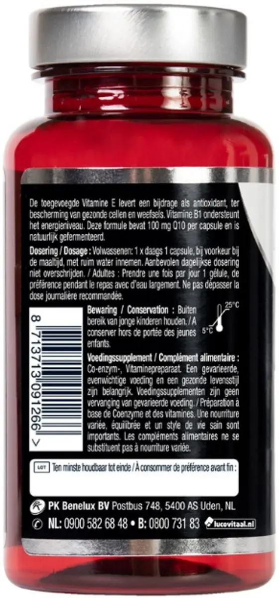 Lucovitaal Q10 100mg Capsules - 60 Stuks