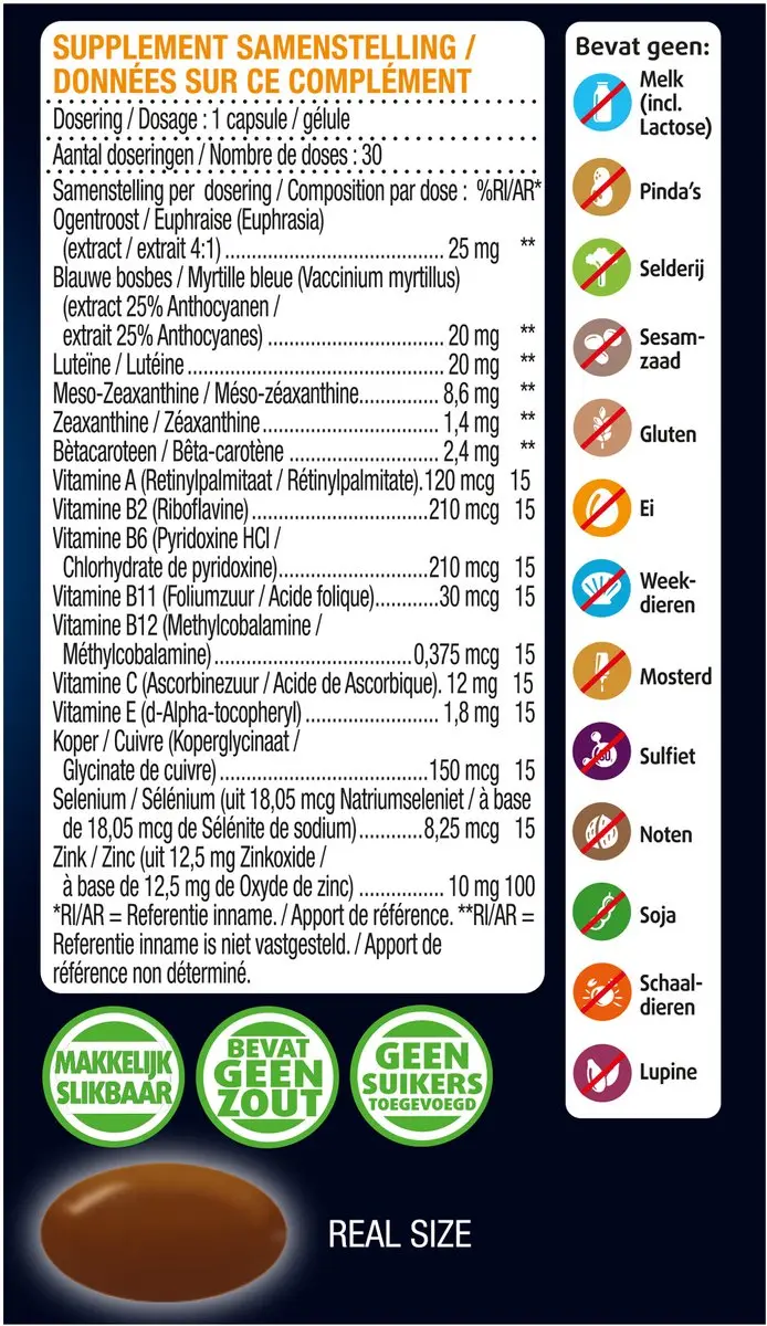 Lucovitaal Ogen Dag & Nacht Scherp Zicht - 30 Capsules