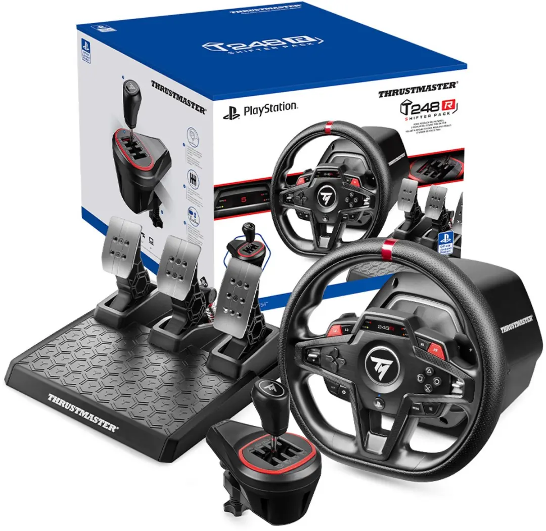 Thrustmaster T248R Racestuur - 3,1 Nm - TH8S Shifter & T3PM Pedalen - PS5/PS4/PC - afbeelding 6 van 6
