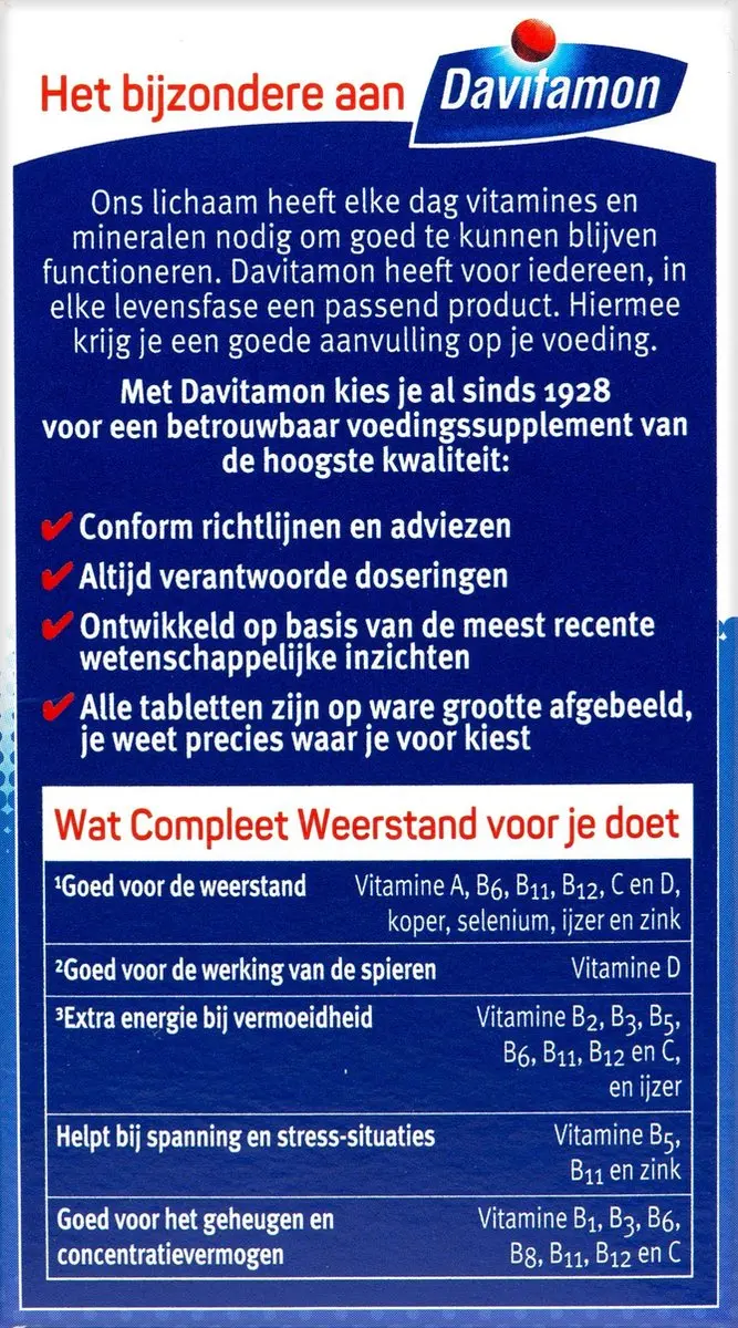 Davitamon Compleet Weerstand Kauwtabletten Aardbei - 60 Stuks