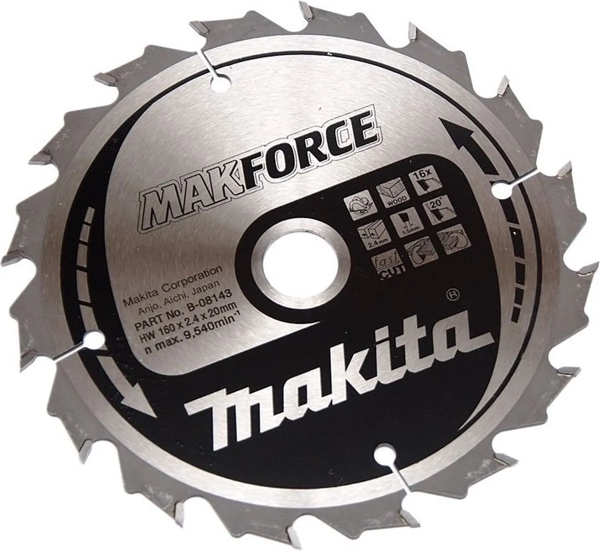 Makita Makforce Cirkelzaagblad B-08143 160mm