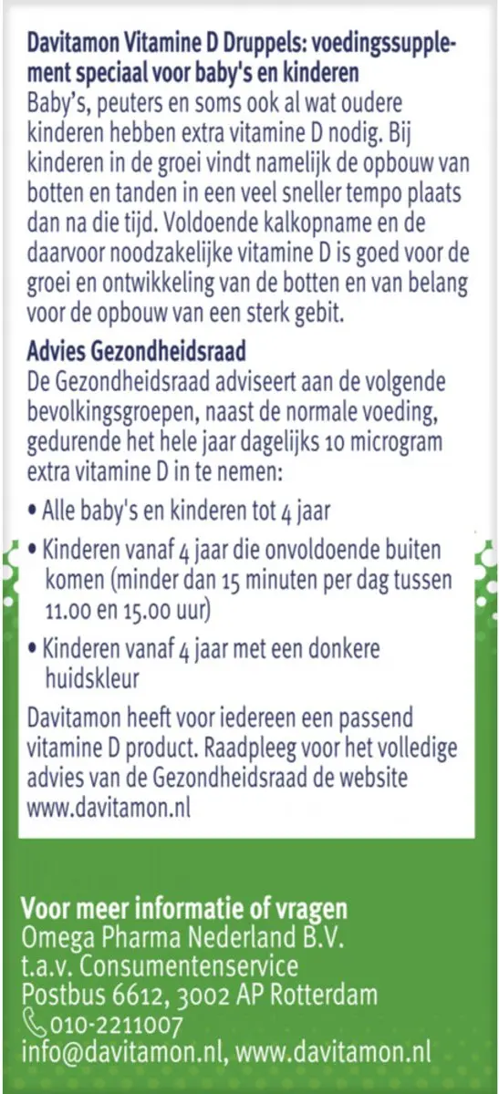 Davitamon Vitamine D Druppels 4x25ml