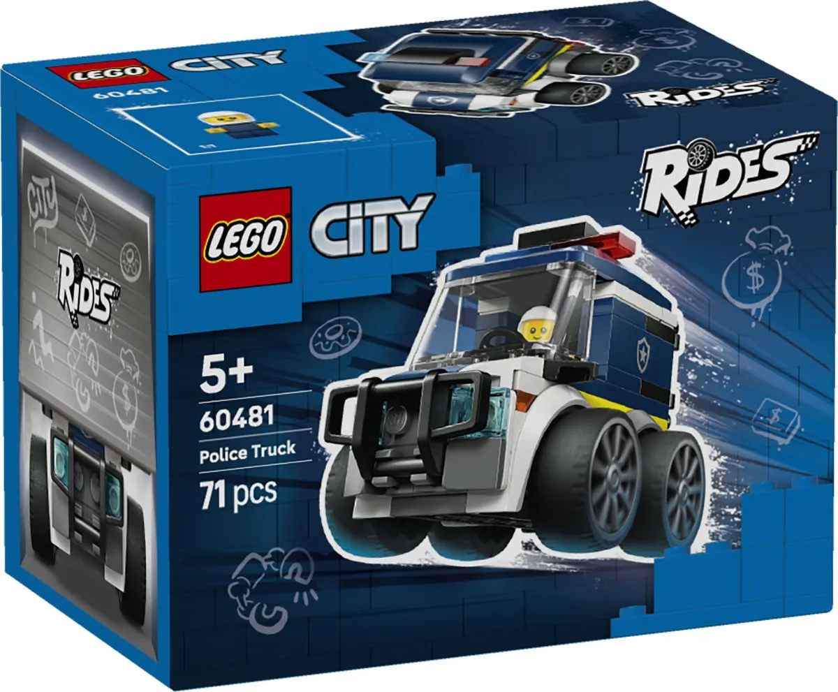 LEGO City Coole Flitzer 60481 Politietruck - 71 Stukken - Multicolor
