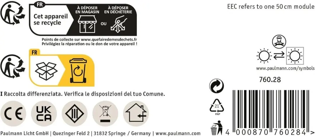 Paulmann 76026 Pro LED-strip - 10m 42W 700lm/m - Zilver