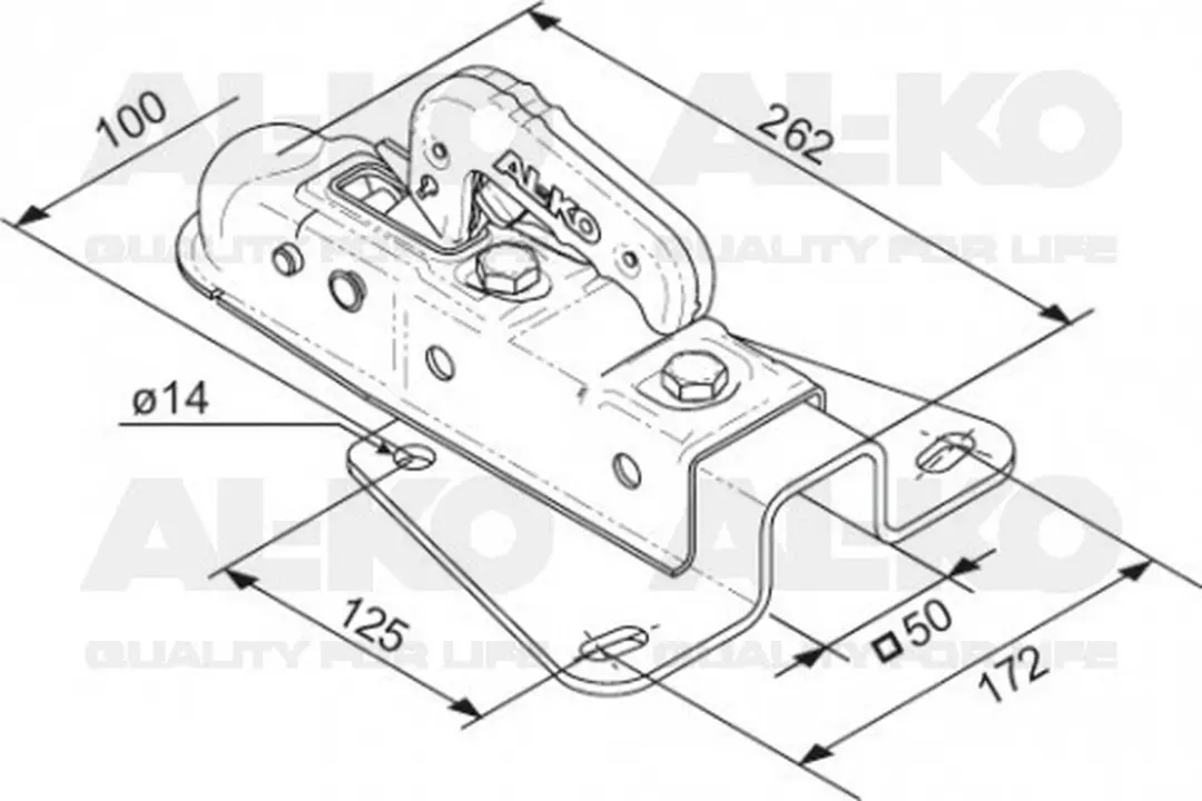 AL-KO V-dissel AK7 Plus/75V - 750 kg - 50mm Koker - afbeelding 6 van 6