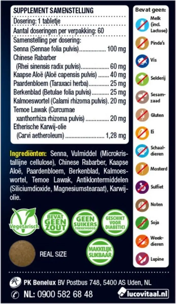 Lucovitaal Stoelgang met Senna 240 tabletten - 4x60