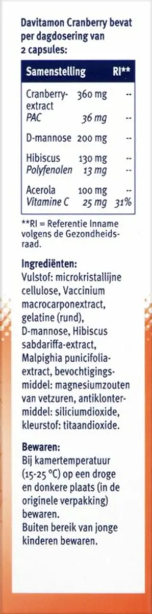 Davitamon Cranberry 60 Capsules - 2x30