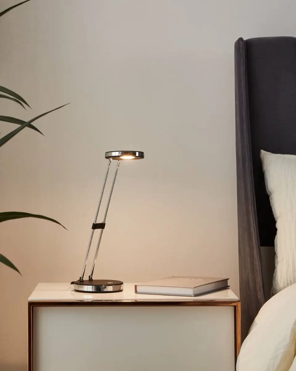 Eglo Gexo LED Tafellamp - Zwart/Chroom
