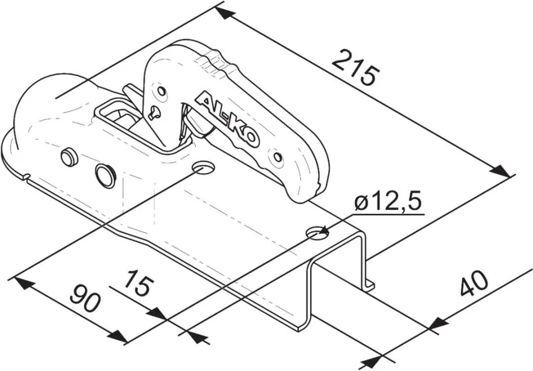 AL-KO Koppeling Ongeremd VK40 750kg