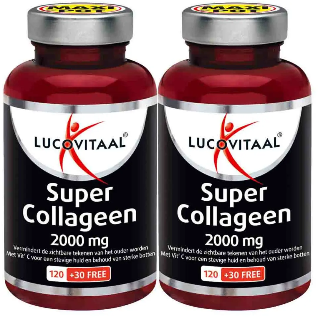 Lucovitaal Super Collageen 2000mg Maxipot - 300g (2x150 tabletten)