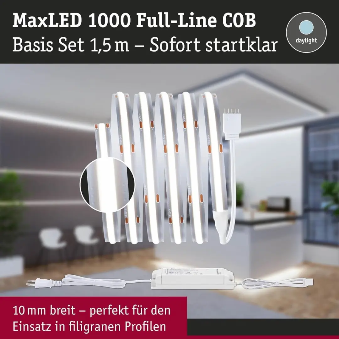 Paulmann 71128 MaxLED LED-strip 3m - COB 36W 1280lm/m - Zilver 6500K