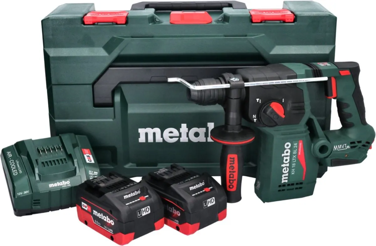 Metabo KH 18 LTX 24 BL Accu Combihamer - 2x 5,5 Ah - 24mm - afbeelding 4 van 6