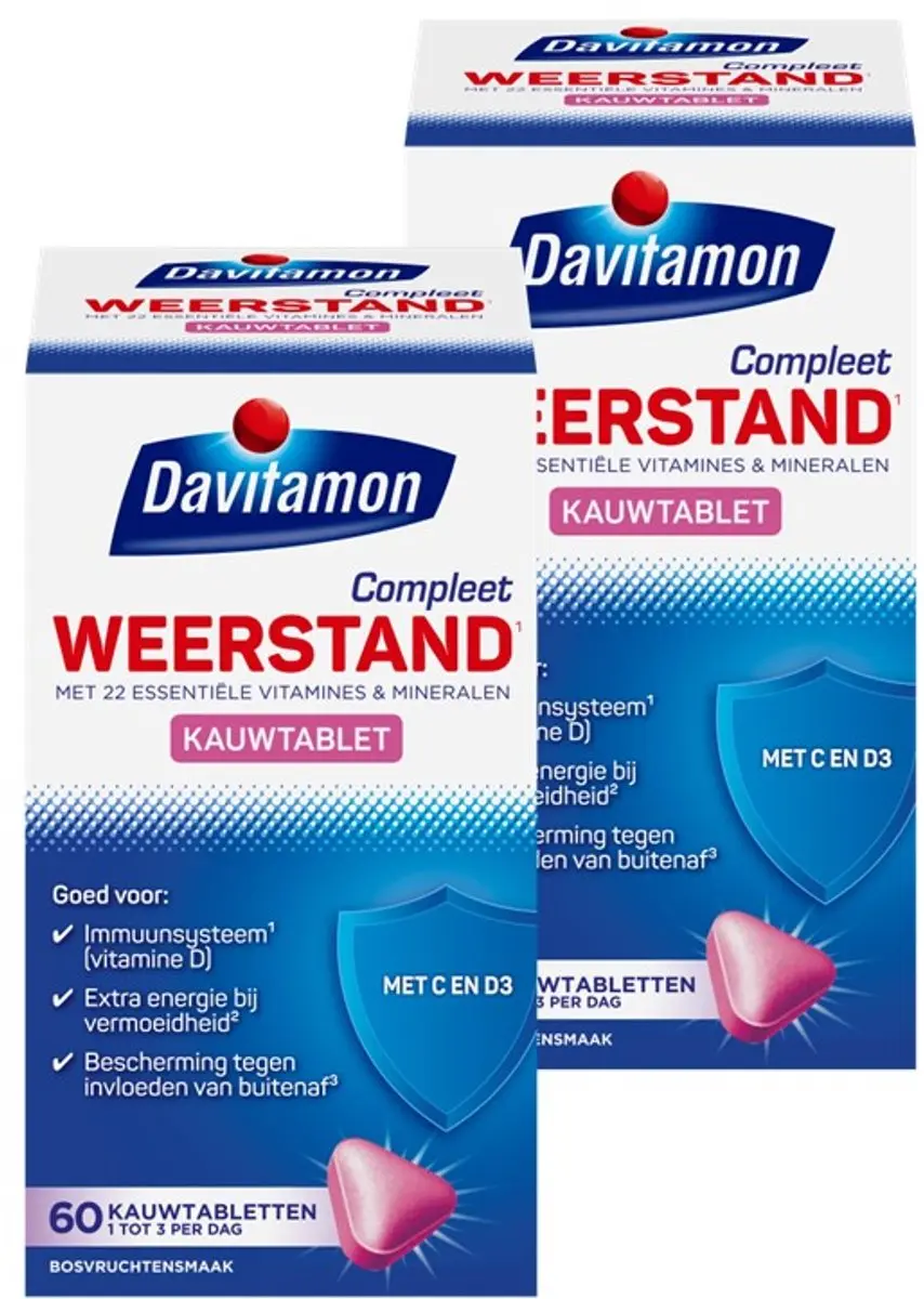 Davitamon Compleet Weerstand Kauwvitamines Bosvruchten