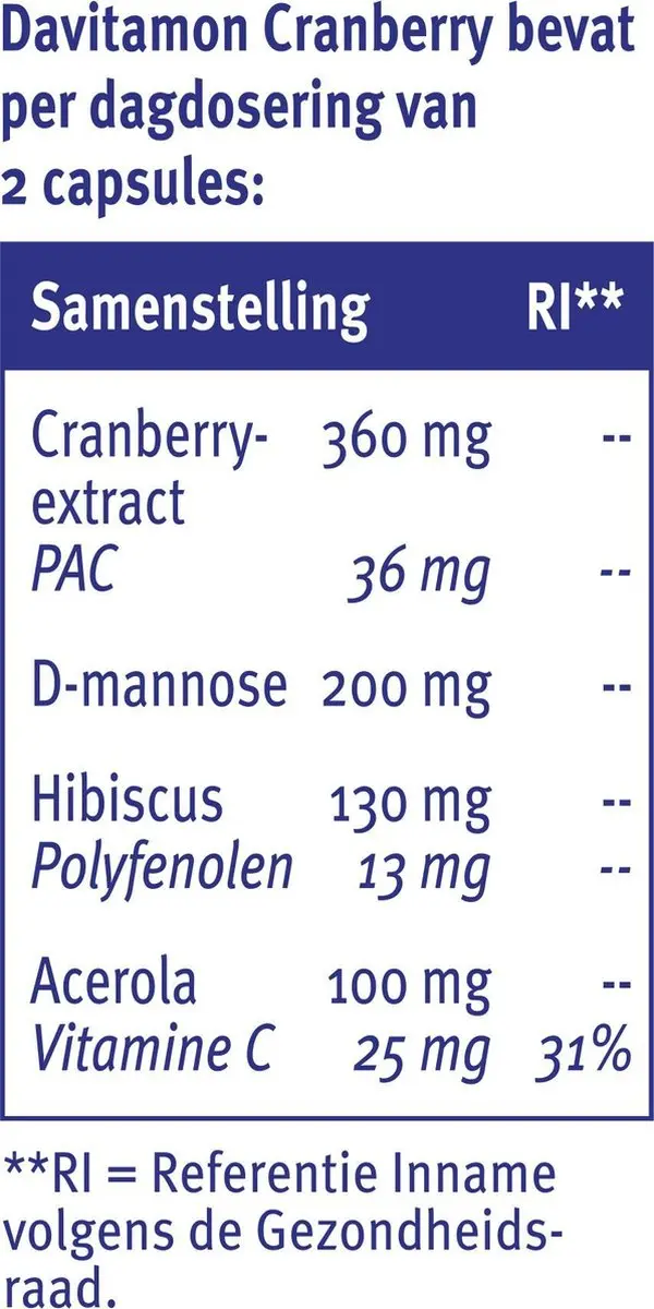 Davitamon Cranberry Capsules - 30 Stuks